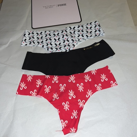 3pcs SMALL Victoria's Secret THONG No Show Panties - Picture 2 of 11